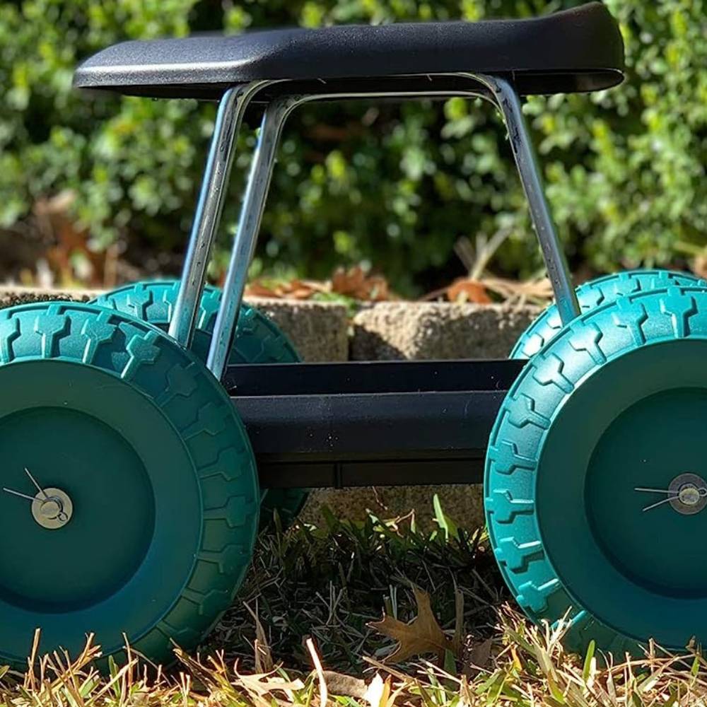 Garden Work Stool With Wheels