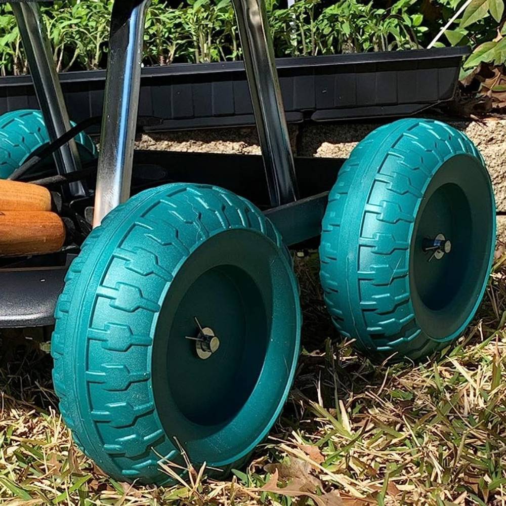 Garden Work Stool With Wheels