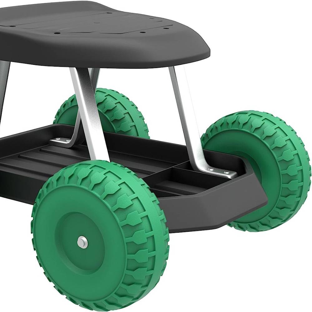 Garden Work Stool With Wheels